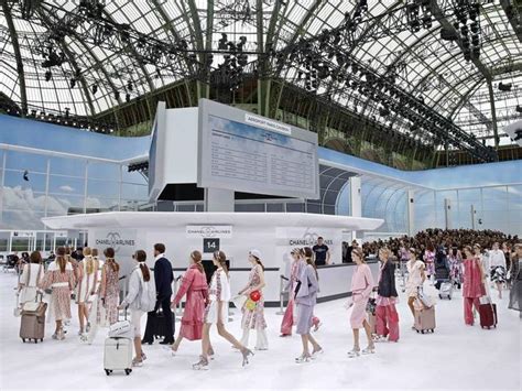 chanel airport fashion show|chanel's airport theme show.